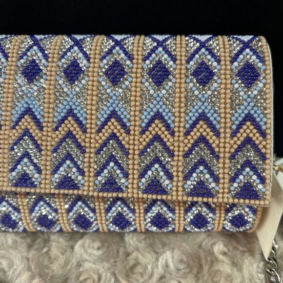 Starlet NWT Phoebe Jane Jeweled Clutch Detachable Crossbody Chain - Picture 2 of 10